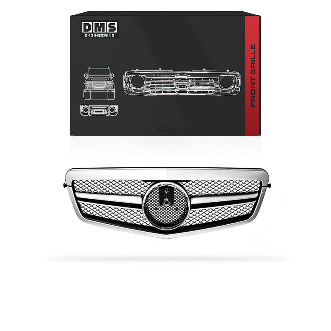 Mercedes-Benz E-Class W212 (2009 - 2013) Matt Silver AMG E63-S Style Front Bumper Bar Grille