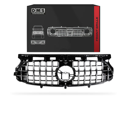 Mercedes-Benz GLA-Class H247 (2020 - 2025) Gloss Black / Chrome Black AMG Panamericana GLA45 Style Front Grille