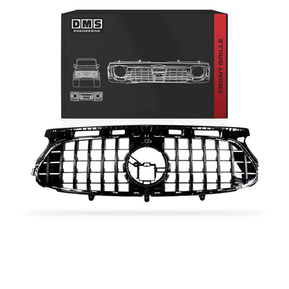 Mercedes-Benz GLA-Class H247 (2020 - 2025) Gloss Black / Chrome Black AMG Panamericana GLA45 Style Front Grille
