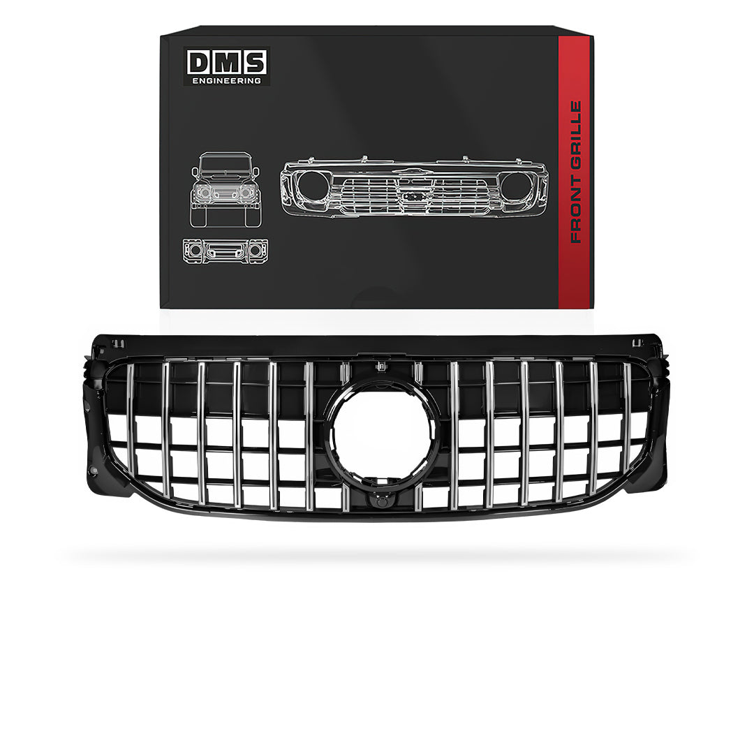 Mercedes-Benz GLB-Class X247 (2020 - 2023) Gloss Black / Chrome Black GLB35 Panamericana Style Front Grille