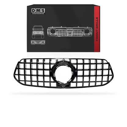 Mercedes-Benz GLE-Class V167 (2019 - 2025) Gloss Black / Chrome Black Panamericana Style Front Bumper Bar Grille