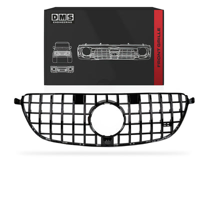 Mercedes-Benz GLE-Class W166 (2015 - 2019) Gloss Black / Chrome Black Panamericana Front Bumper Bar Grille