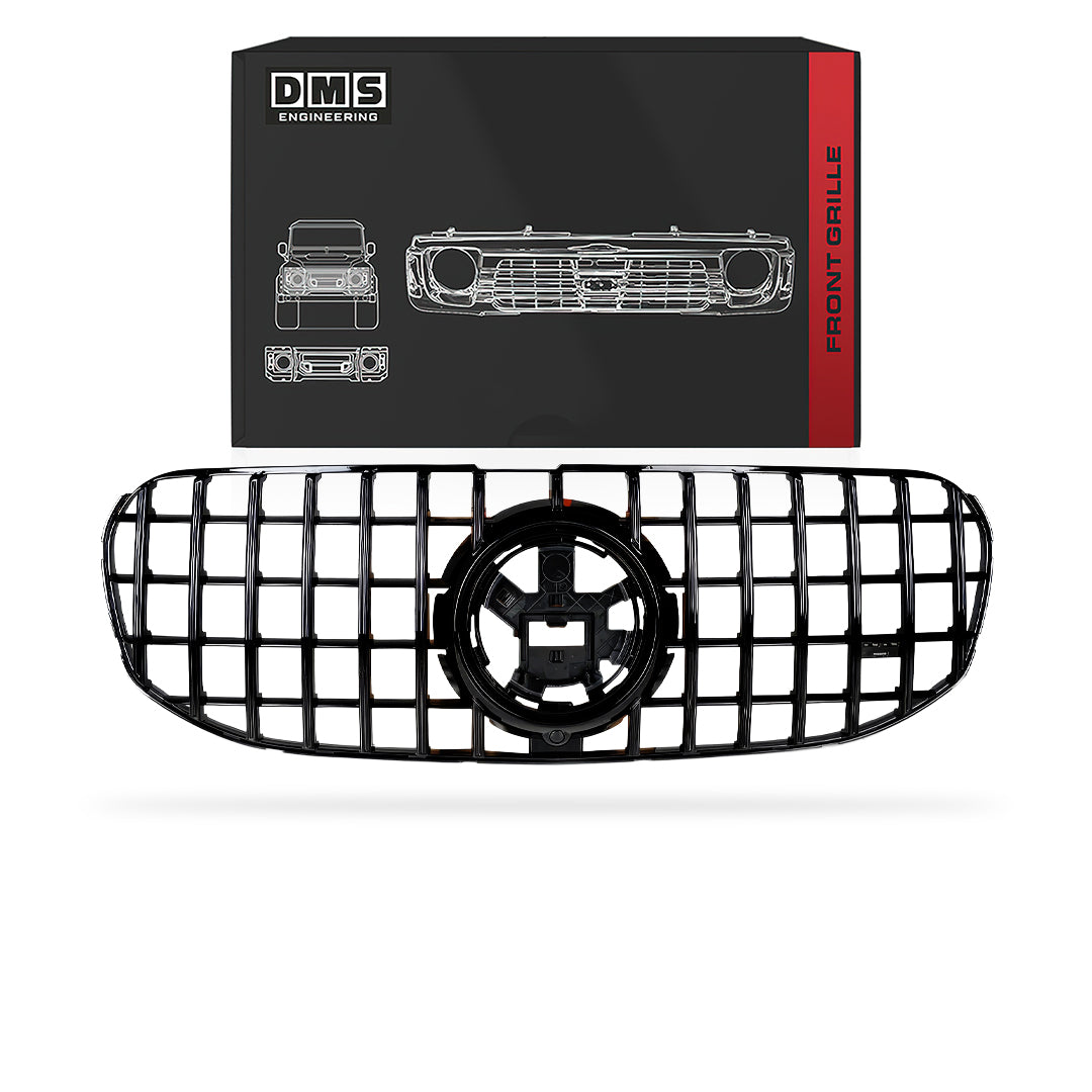 Mercedes-Benz GLS-Class X167 (2019 - 2023) Chrome Black / Gloss Black Panamericana Front Bumper Bar Grill Grille