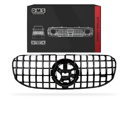 Mercedes-Benz GLS-Class X167 (2019 - 2023) Chrome Black / Gloss Black Panamericana Front Bumper Bar Grill Grille