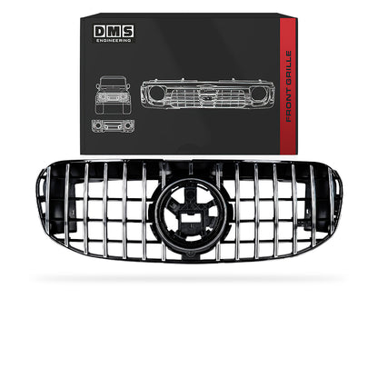 Mercedes-Benz GLS-Class X167 (2019 - 2023) Chrome Black / Gloss Black Panamericana Front Bumper Bar Grill Grille