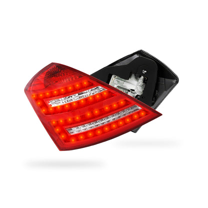 Mercedes-Benz S-Class W221 (2006 - 2009)  Clear Red LED Tail Lights LH + RH