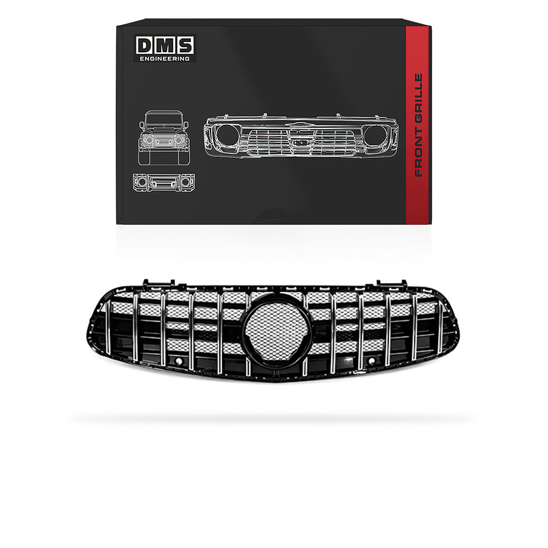 Mercedes-Benz SL-Class R231 (2016 - 2018) Chrome Black AMG Panamericana Style Front Bumper Bar Grille
