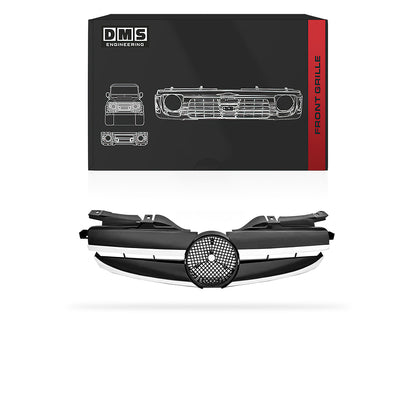 Mercedes-Benz SLK-Class R170 (1995 - 2004) Chrome Black / Chrome Silver AMG Style Front Bumper Bar Grille