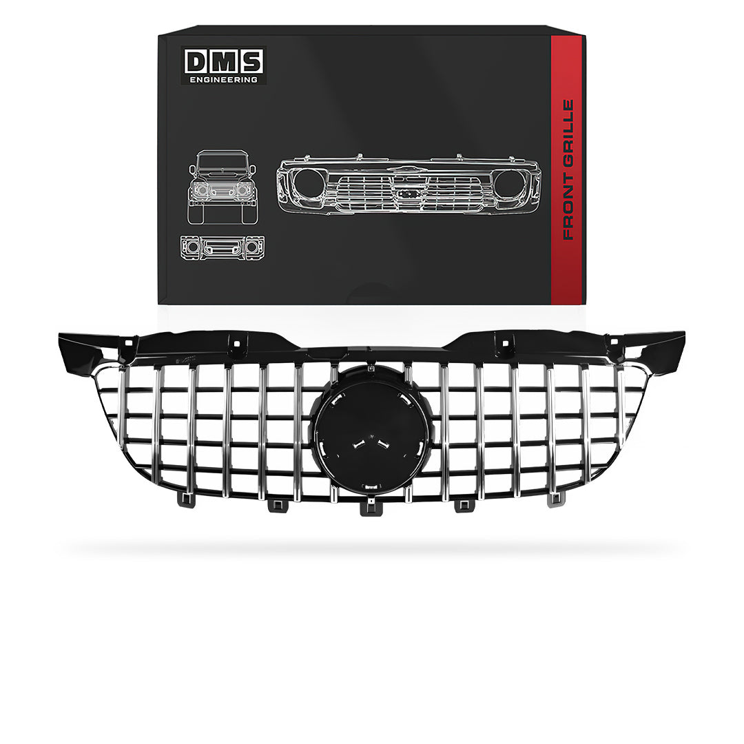Mercedes-Benz Sprinter W906 (2006 - 2013) Gloss Black / Chrome Black Panamericana Front Bumper Bar Grille