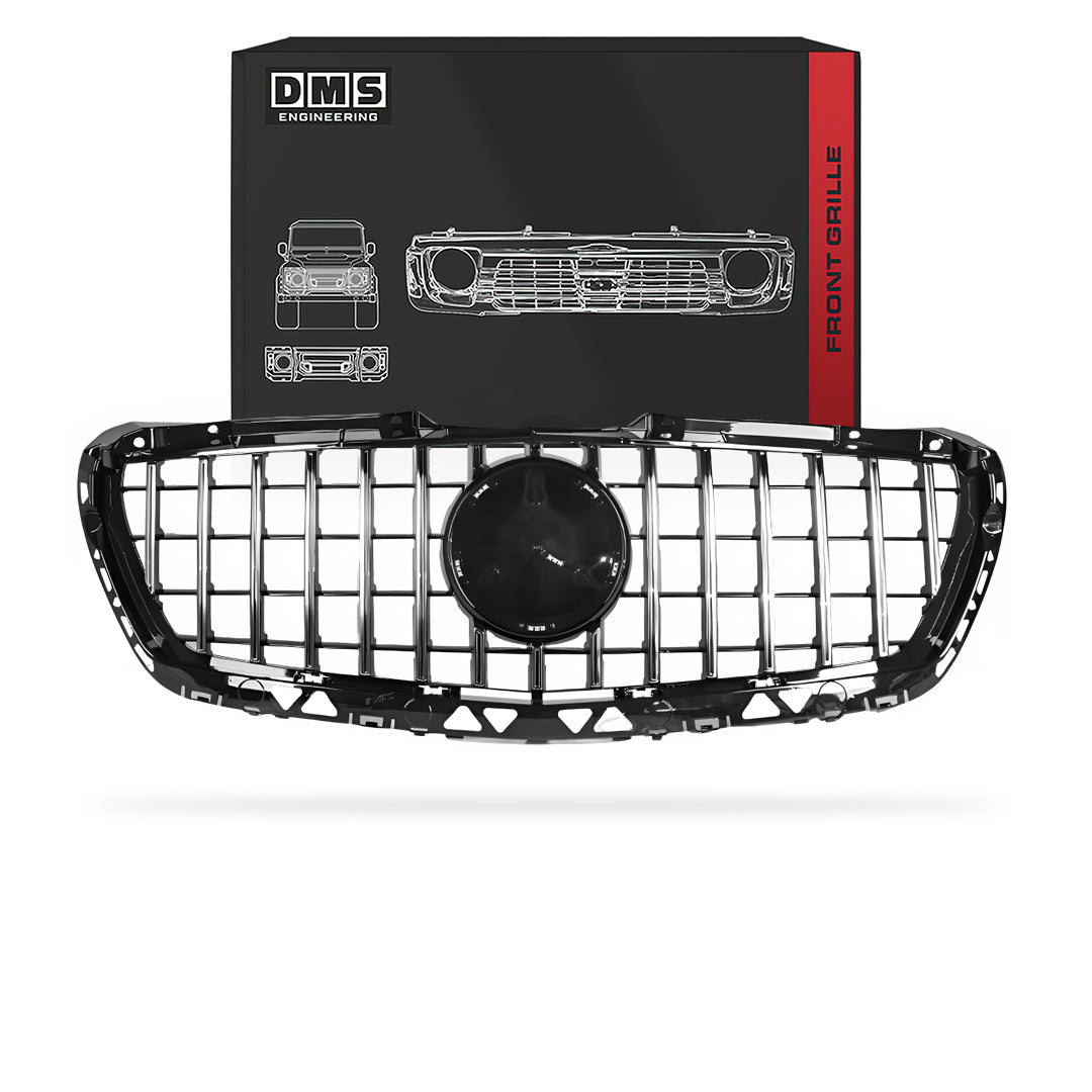 Mercedes-Benz Sprinter W906 (2013 - 2018) Gloss Black / Chrome Black Panamericana AMG Style Front Bumper Bar Grille