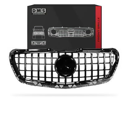 Mercedes-Benz Sprinter W906 (2013 - 2018) Gloss Black / Chrome Black Panamericana AMG Style Front Bumper Bar Grille