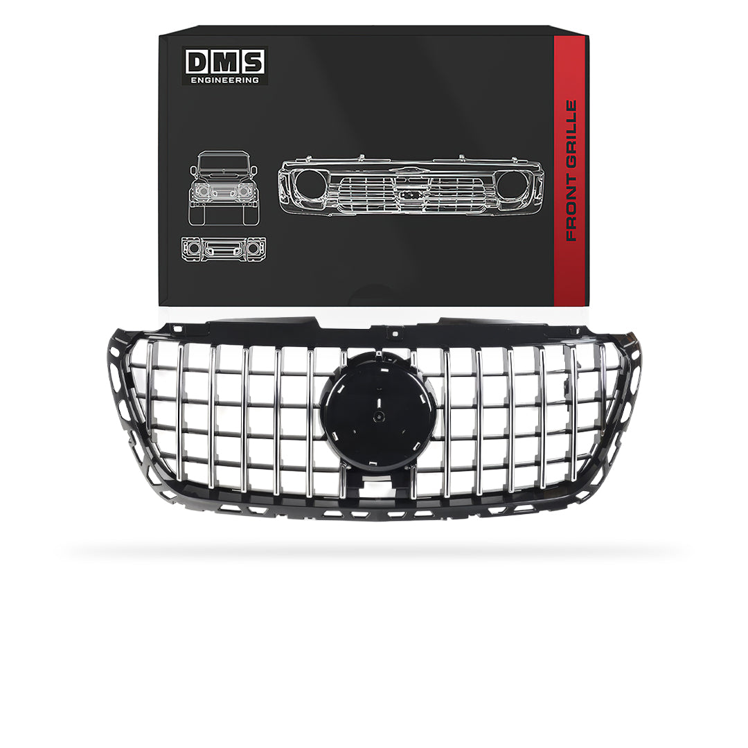 Mercedes-Benz Sprinter W907 (2018 - 2025) Gloss Black / Chrome Black AMG Panamericana Style Bumper Bar Grille