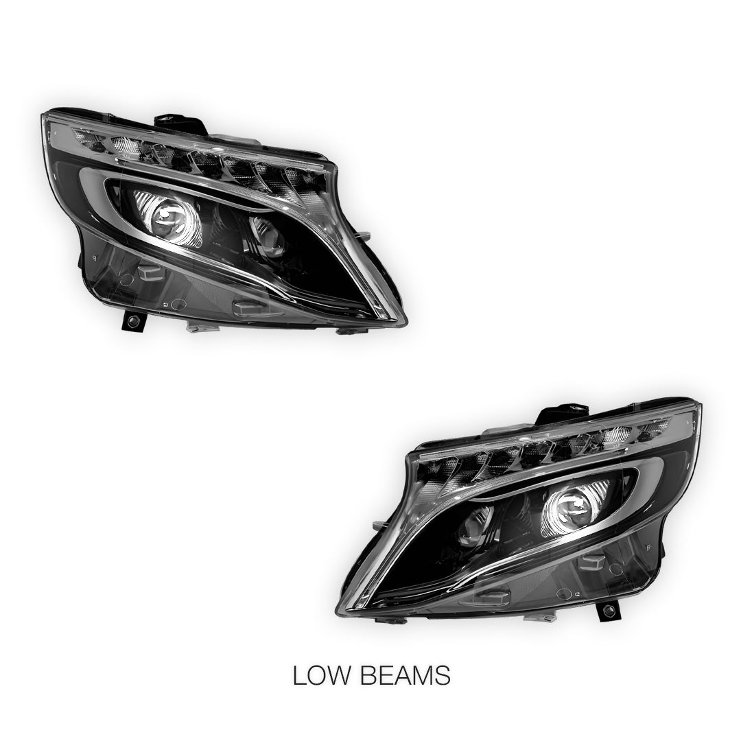 Mercedes-Benz V-Class W447 Vito / Valente (2015 - 2024) AMG Style Full LED DRL With Sequential Indicator Headlights LH + RH