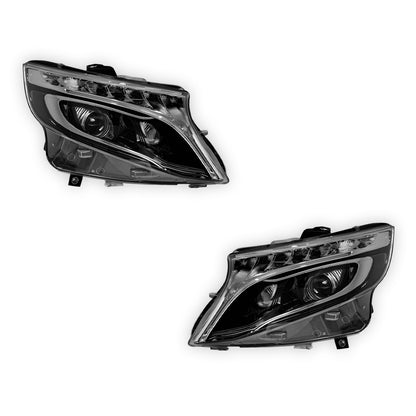Mercedes-Benz V-Class W447 Vito / Valente (2015 - 2024) AMG Style Full LED DRL With Sequential Indicator Headlights LH + RH