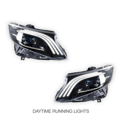 Mercedes-Benz Vito W447 (2014 - 2020) LED DRL Sequential Projector Headlights LH + RH