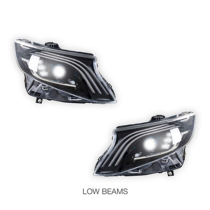 Mercedes-Benz Vito W447 (2014 - 2020) LED DRL Sequential Projector Headlights LH + RH
