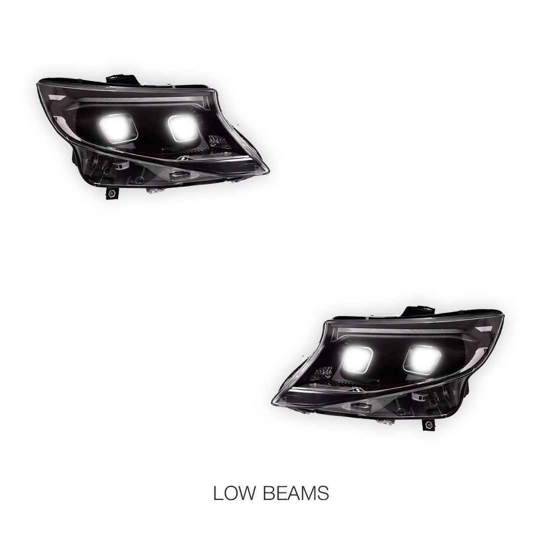 Mercedes-Benz Vito W447 (2015 - 2024) Crystal LED Style Sequential Projector Headlights LH + RH