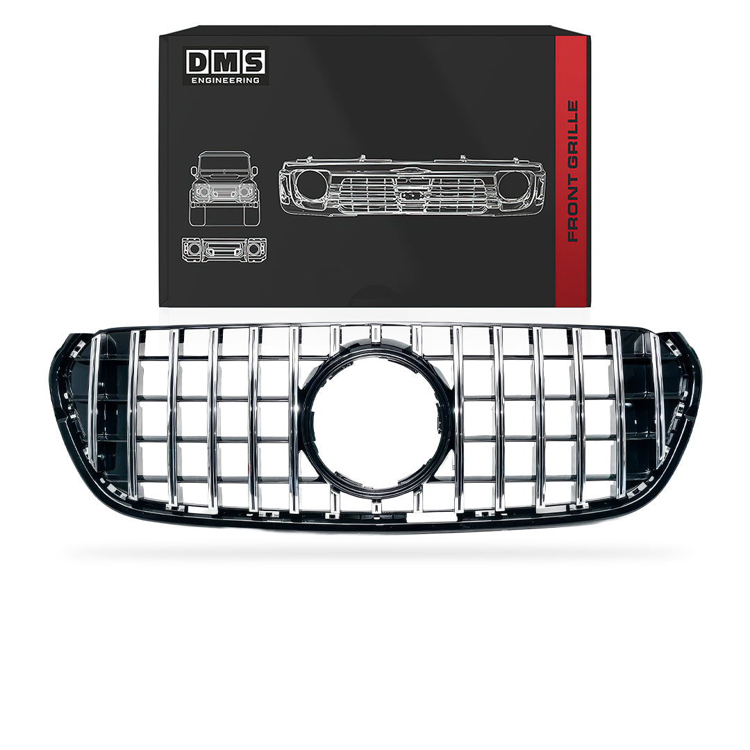 Mercedes-Benz X-Class W470 (2017 - 2021) Gloss Black / Chrome Black / Matt Black Panamericana Front Bumper Bar Grille