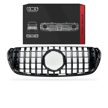Mercedes-Benz X-Class W470 (2017 - 2021) Gloss Black / Chrome Black / Matt Black Panamericana Front Bumper Bar Grille
