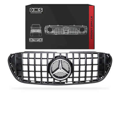 Mercedes-Benz X-Class W470 (2017 - 2021) Gloss Black / Chrome Black / Matt Black Panamericana Front Bumper Bar Grille