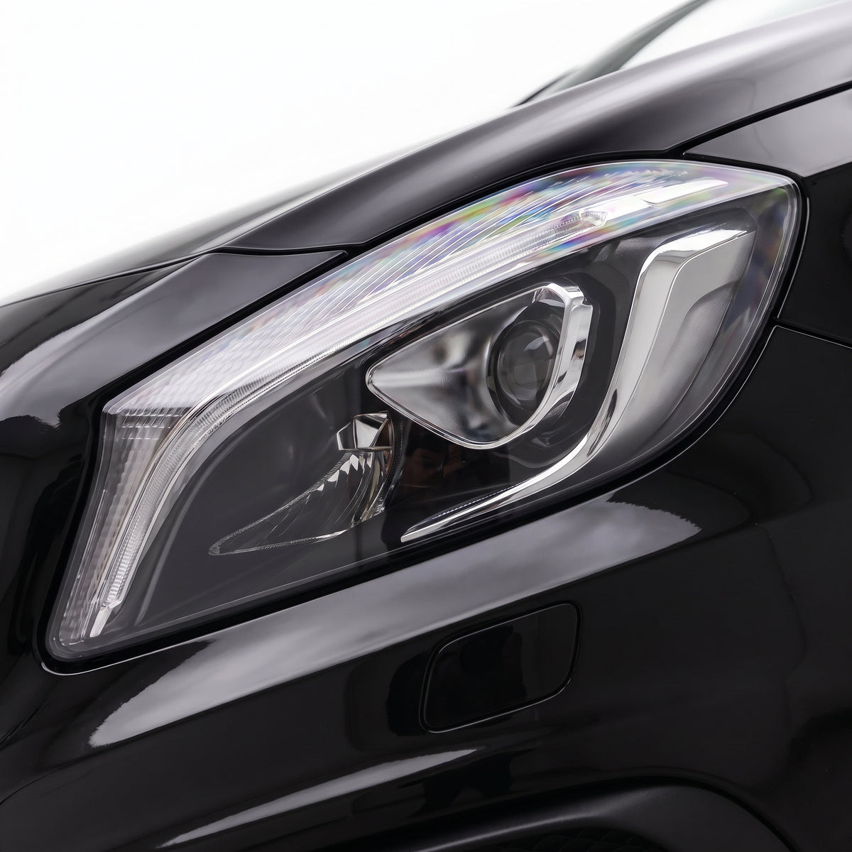 Mercedes-Benz A-Class W176 A45 AMG (2012 - 2015) Full LED DRL Projector Headlights LH + RH installed close-up