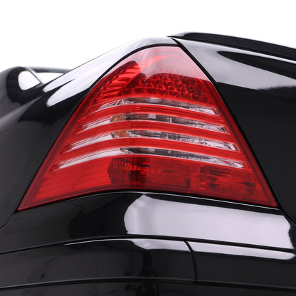 Mercedes-Benz C-Class W203 (2000 - 2004) Clear Red LED Tail Lights LH + RH installed close-up