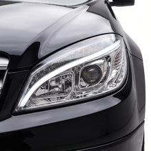 Mercedes-Benz C-Class W204 (2007- 2010) Halogen Model Crystal LED DRL Projector Headlights LH + RH