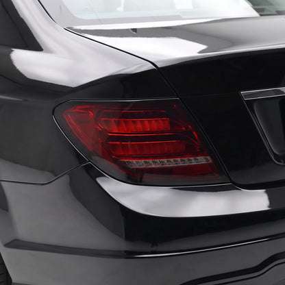 Mercedes-Benz C-Class W204 (2011 - 2014) Sequential Smoked Full LED Tail Lights LH + RH installed