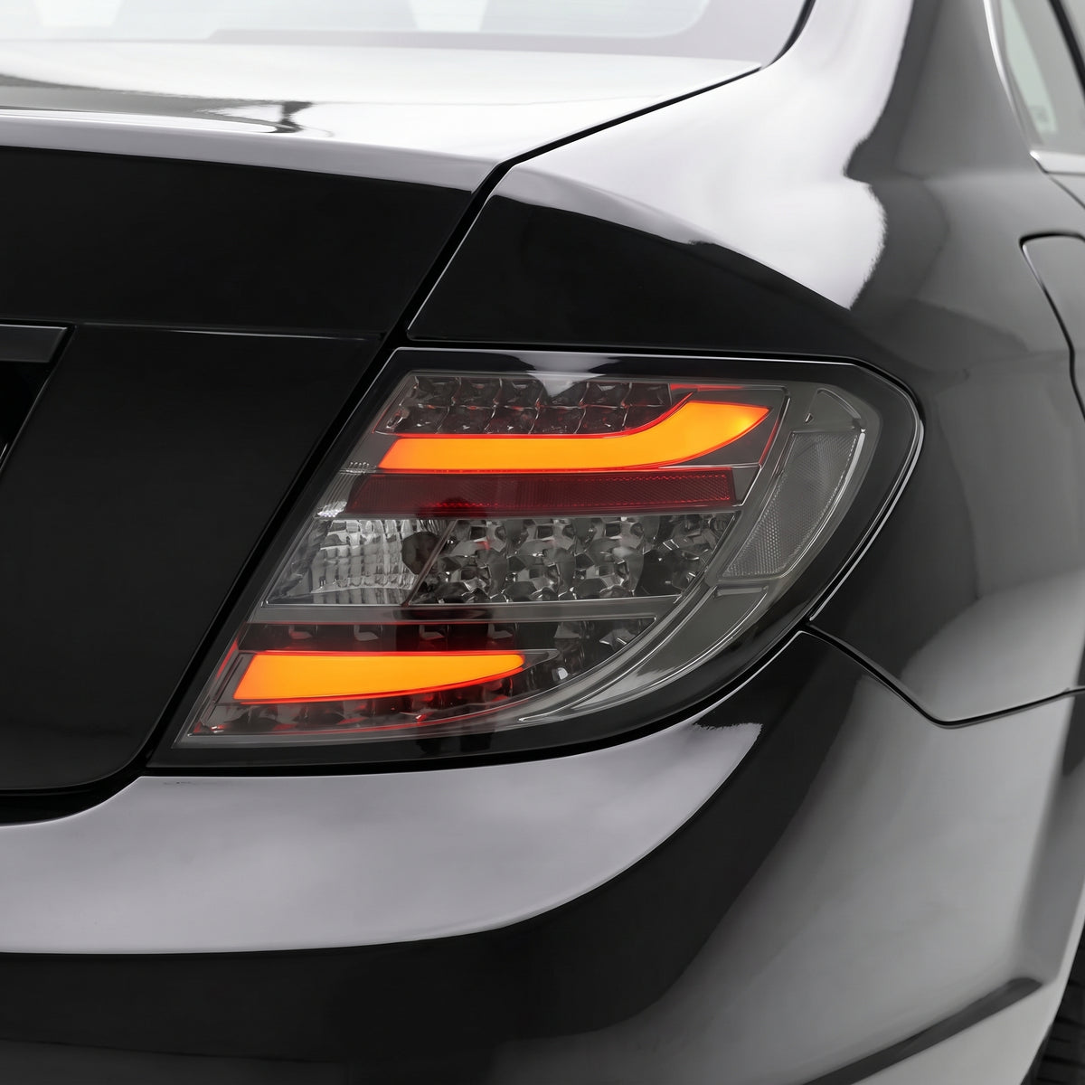 Mercedes-Benz C-Class W204 (2011 - 2014) Smoked Full LED Tail Light LH + RH installed