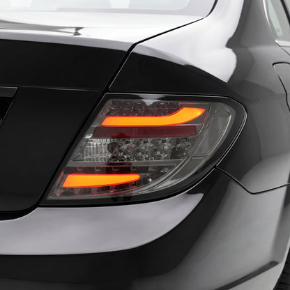 Mercedes-Benz C-Class W204 (2011 - 2014) Smoked Full LED Tail Light LH + RH installed