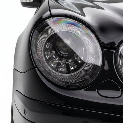 Mercedes-Benz E-Class W211 E55 / E63 (2003 - 2009) Full Smoked Mansory Style LED Headlights LH + RH
