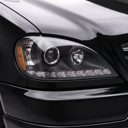 Mercedes-Benz M-Class W163 (1998 - 2001) LED DRL Day Time Projector Headlights LH + RH