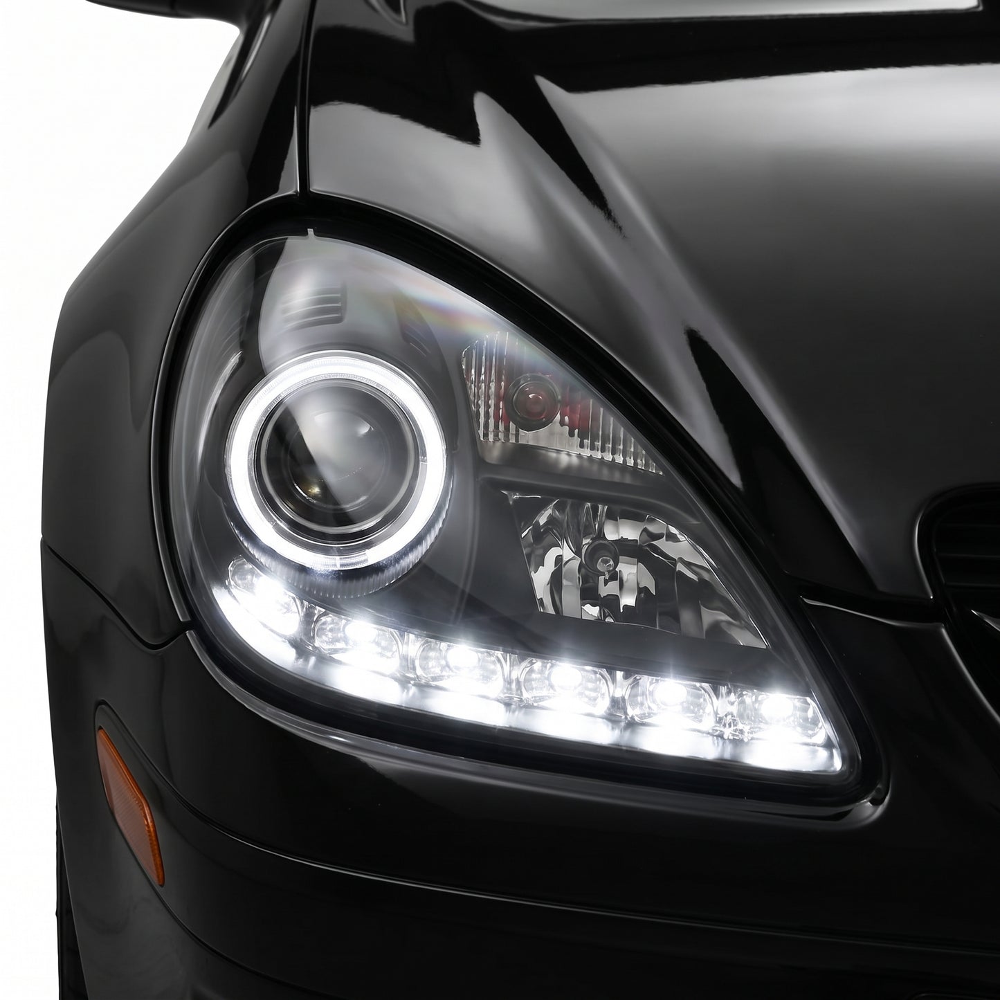 Mercedes-Benz SLK-Class R171 (2003 - 2010) Halogen Model LED DRL Projector Headlights LH + RH