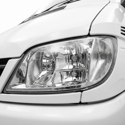 Mercedes-Benz Sprinter Van (2003 - 2006) Crystal Clear OEM Style Headlights LH + RH installed close-up