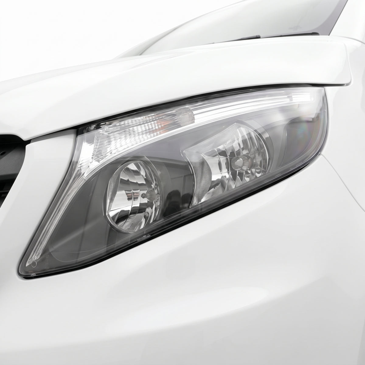 Mercedes-Benz Valente W447 (2014 - 2022) OEM Style Headlights LH + RH installed close-up