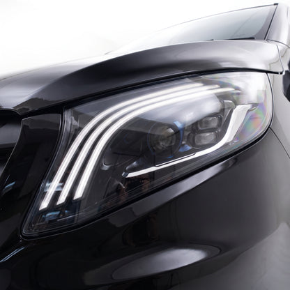 Mercedes-Benz Vito W447 (2014 - 2020) LED DRL Sequential Projector Headlights LH + RH installed close-up