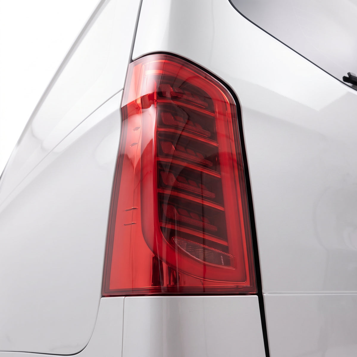Mercedes-Benz Vito W447 (2016 - 2022) Sequential Red LED Tail Lights LH + RH installed close-up