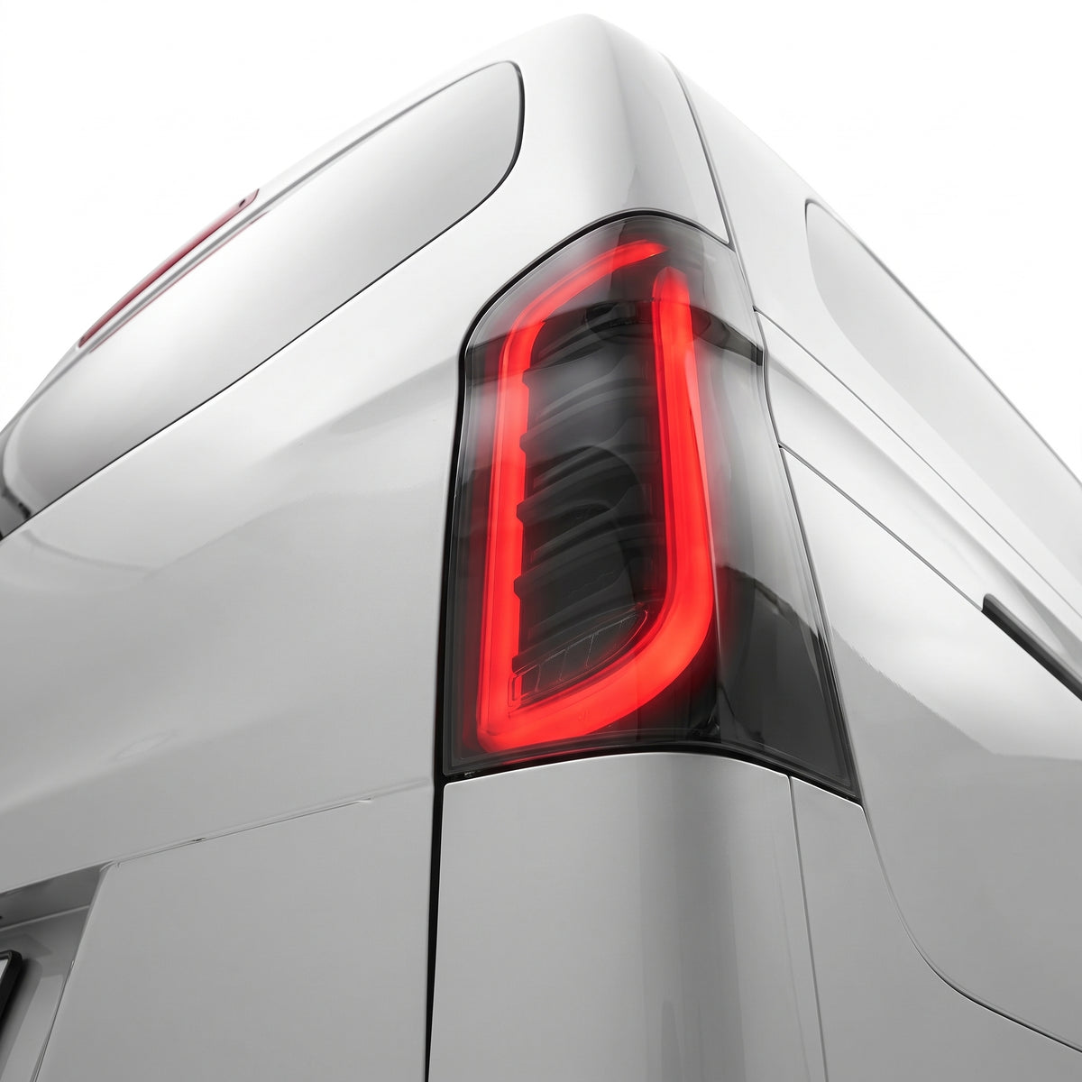 Mercedes-Benz Vito W447 (2016 - 2022) Sequential Smoked LED Tail Lights LH + RH installed close-up