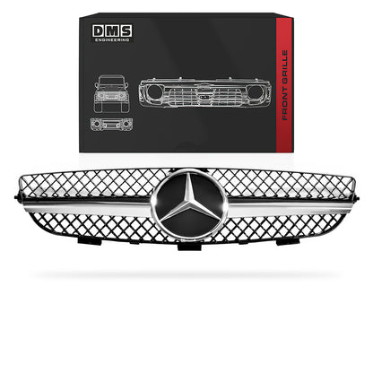 Mercedes-Benz CLK-Class A209 / C209 (2002 - 2009) Gloss Black / Chrome Black AMG SLS Style Grille