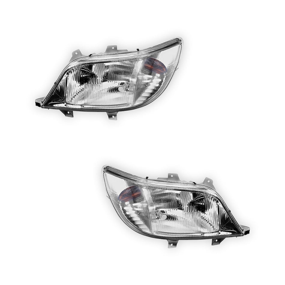 Mercedes Benz Sprinter W903 (2000 - 2003) Halogen OEM Style Headlights LH + RH