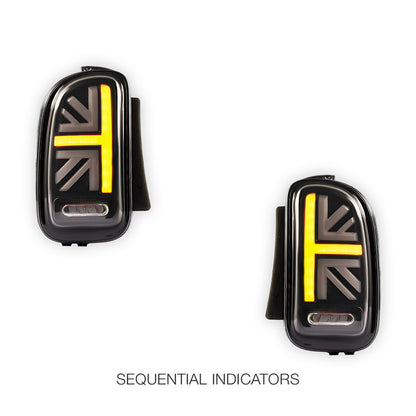 Mini Clubman R55 (2007 - 2014) Smoked Animation DRL Tail Lights LH + RH