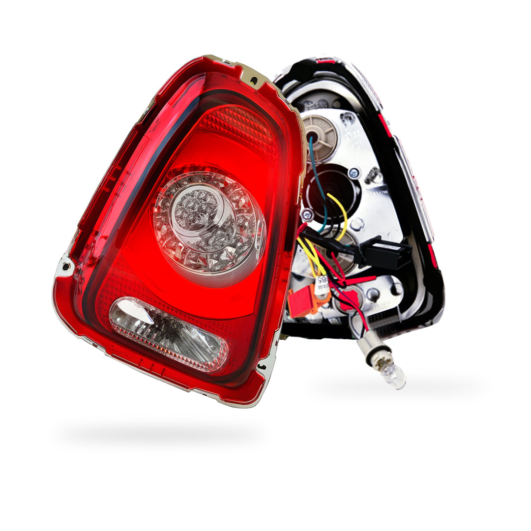 Mini Cooper R56 (2007 - 2010) Clear Red LED with 3D Stripe Bar Tail Lights LH + RH