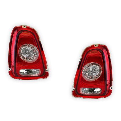 Mini Cooper R56 (2007 - 2010) Clear Red LED with 3D Stripe Bar Tail Lights LH + RH