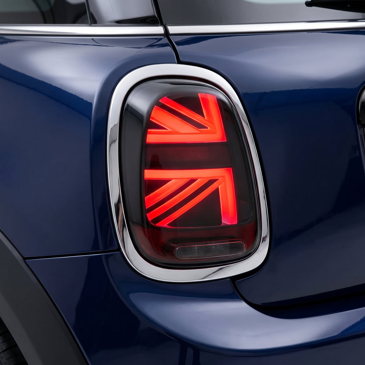 Mini Cooper F55 / F56 / F57 (2014 - 2018) Sequential Red Chrome LED Tail Lights LH + RH installed