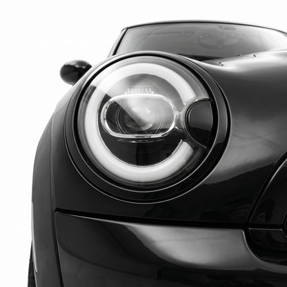 Mini Cooper R56 / R57 / R58 / R59 (2007 - 2015) LED Headlights Halo DRL  LH + RH installed close-up