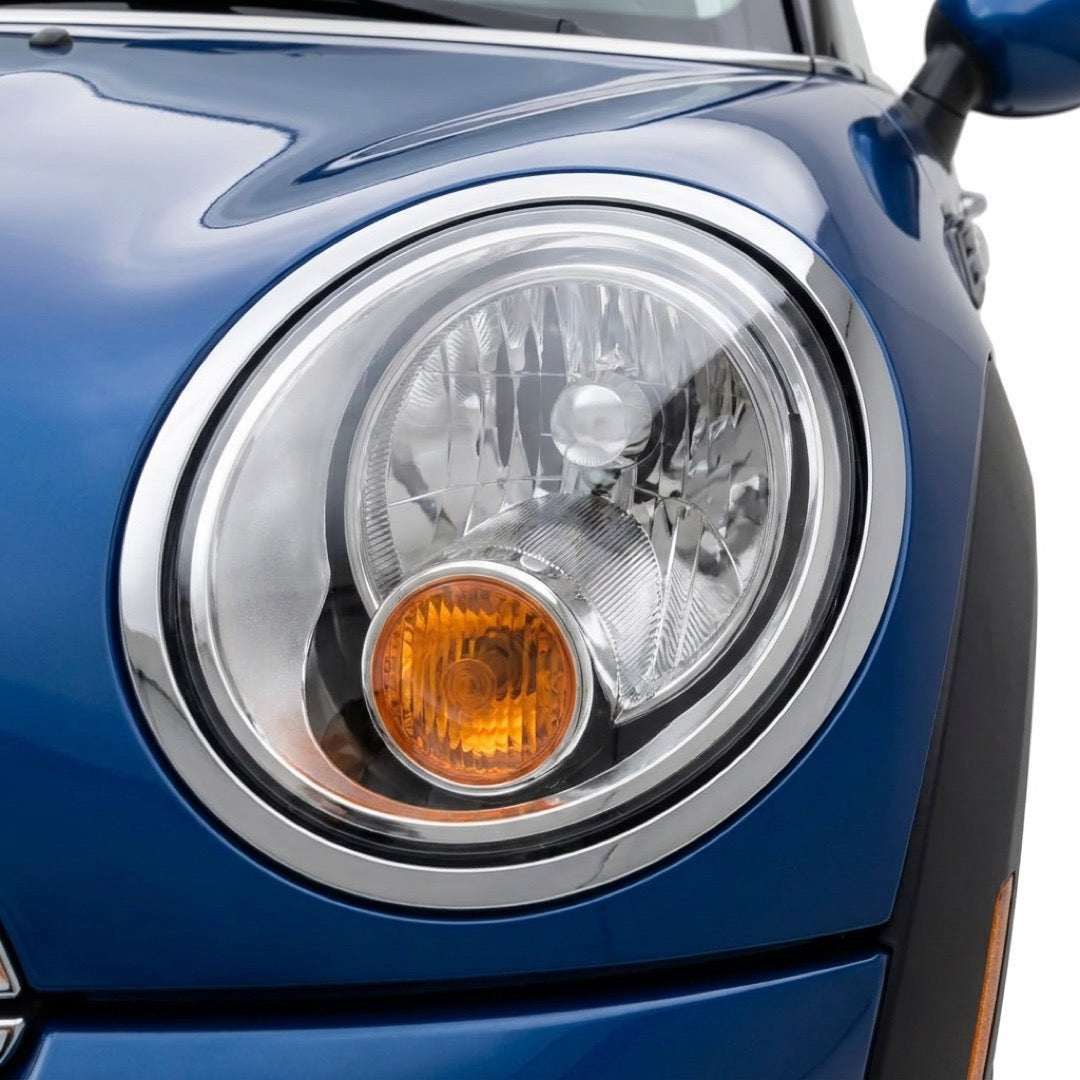 Mini Cooper R56 (2007 - 2010) OEM Style Headlights With Motor Amber Cap LH + RH
