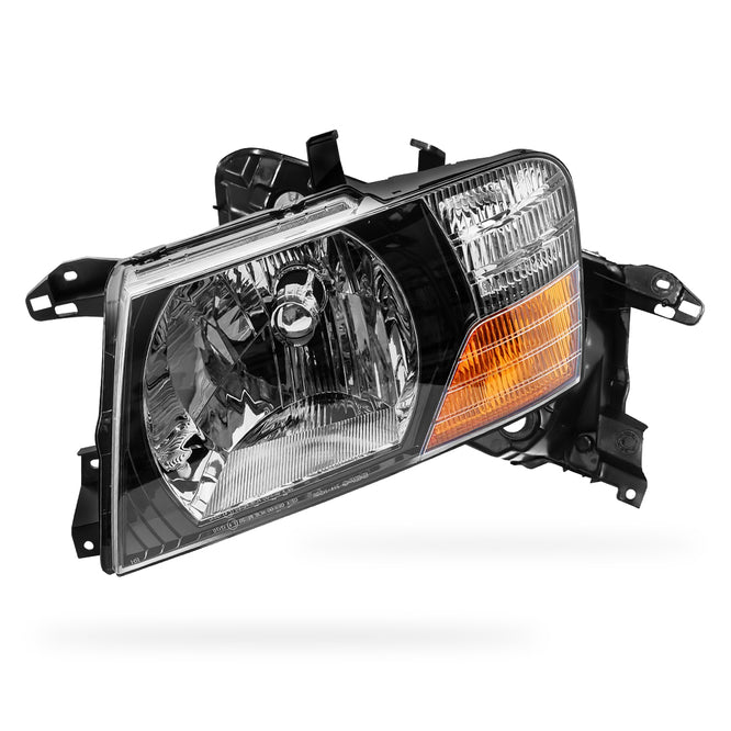 Mitsubishi Pajero NP (2002 - 2006) Smoked Halogen OEM Style Headlights LH + RH