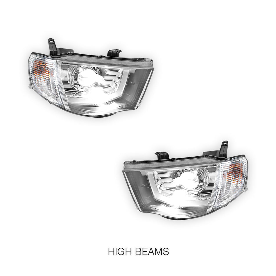 Mitsubishi Triton MN Ute (2009 - 2015) LED Projector Headlights LH + RH