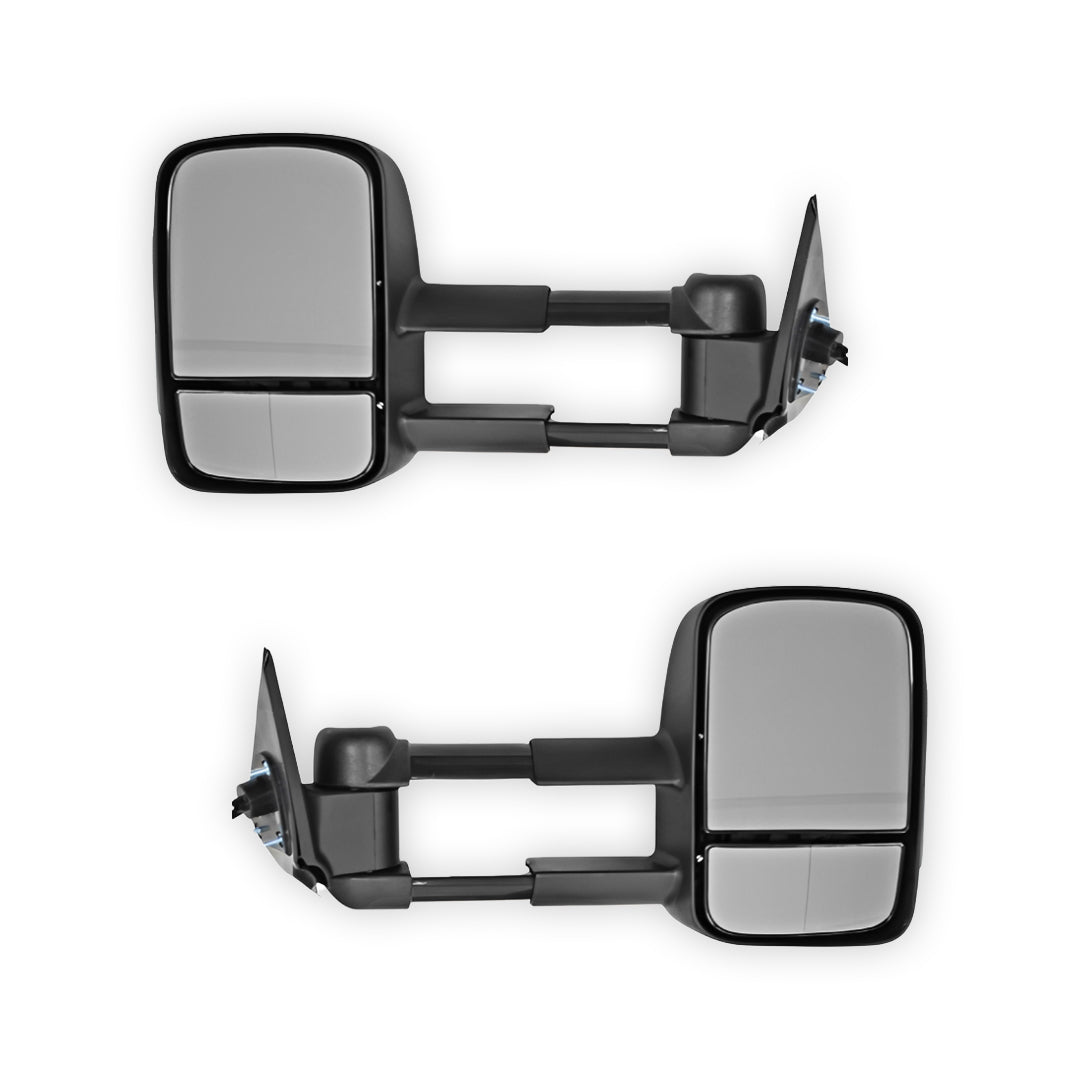 Mitsubishi Triton ML / MN (2006 - 2015) Black Electric LED Indicators Extendable Towing Side Mirrors LH + RH (Copy)