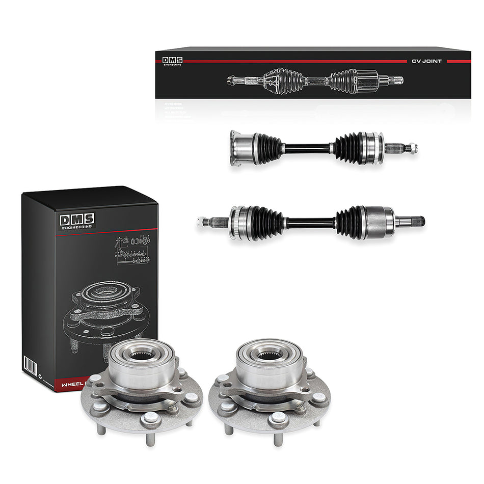 Mitsubishi Triton ML / MN (2006 - 2015) Front Wheel Bearing Hubs + CV Joint Drive Shafts LH + RH (10% OFF)